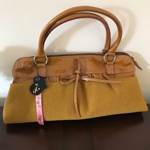 Sofia C ❤️ Leather and Wool Handbag
